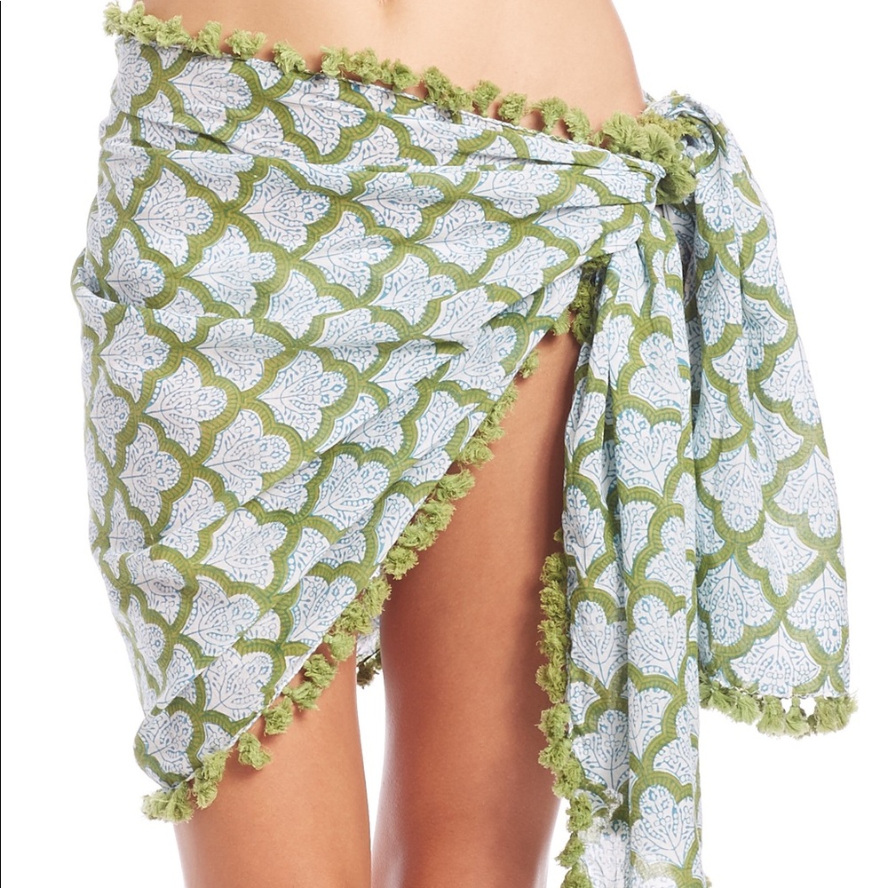 Green Roberta Roller Rabbit coverup/ scarf